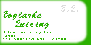 boglarka quiring business card